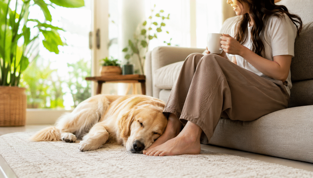 Mengapa Anjing Suka Tidur di Kaki Pemilik?