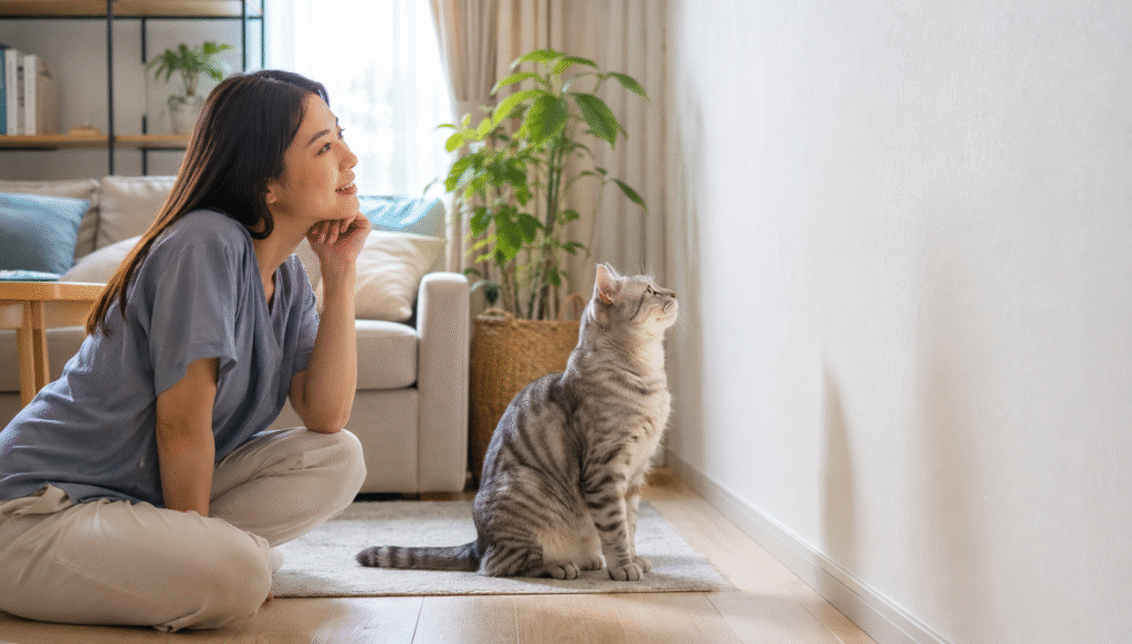 Kenapa Kucing Tiba-Tiba Menatap Tembok Kosong?